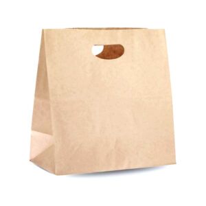 Brown Take Away Bags with Die Cut Handle