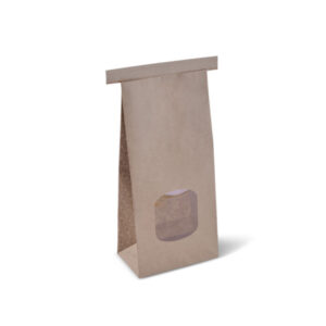 Brown Tin Tie Bags with Window