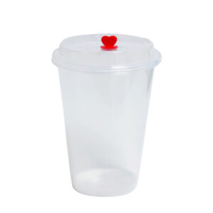 PP HARD CUP + FROSTED LID WITH RED HEART