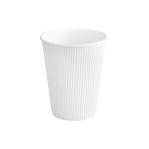 White Ripple Wrap Hot Coffee Cups